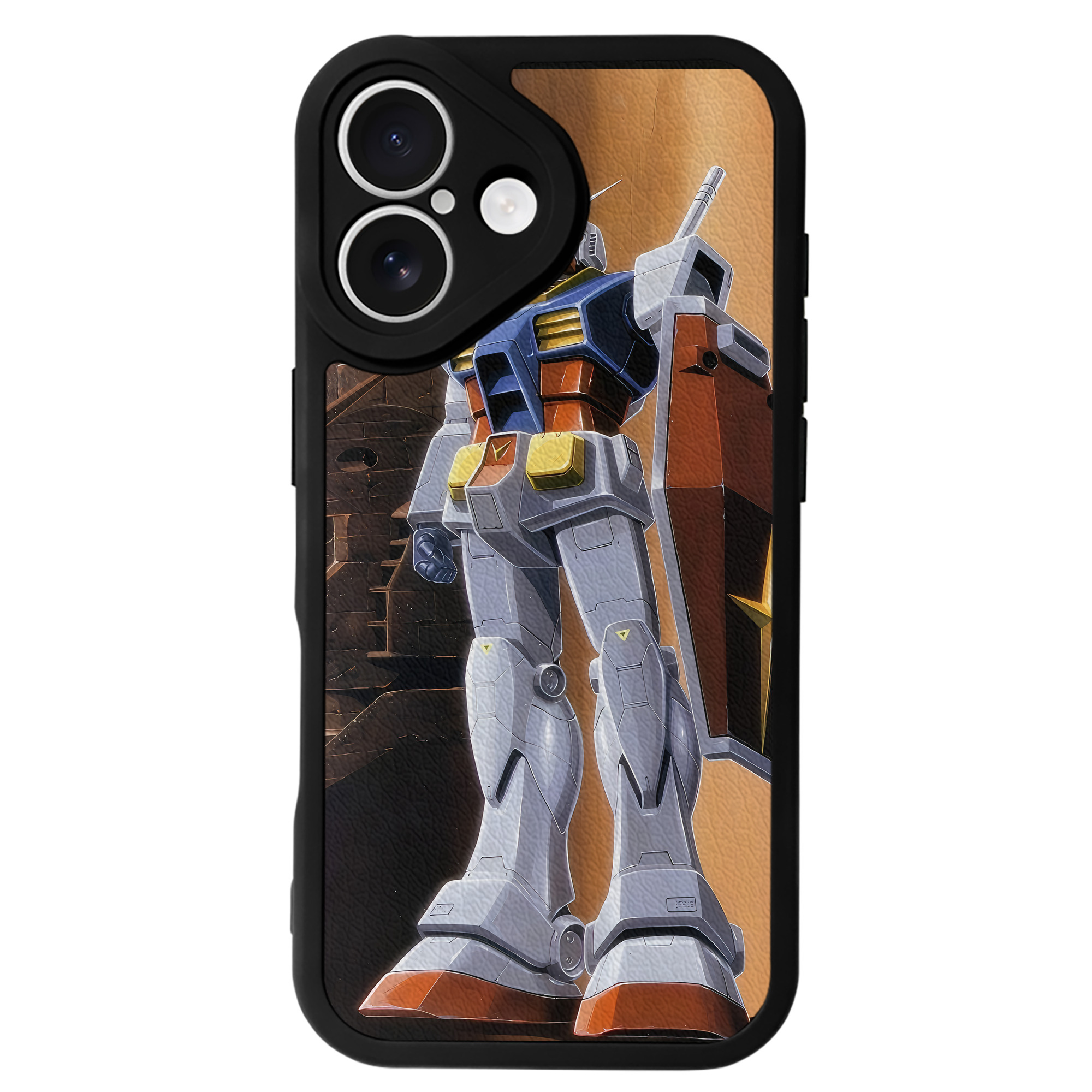（画像用） 機動戦士ガンダム Mobile Suit Gundam 【iPhone 16シリーズ対応】シリコンスマホケース（レザー調） 材質：シリコン